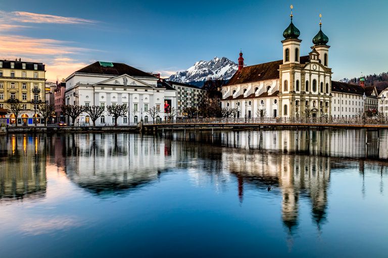 Old Town with Jesuit Church in Lucerne